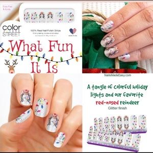 2 for $30 Color Street What Fun it Is Nail Strips, Retired